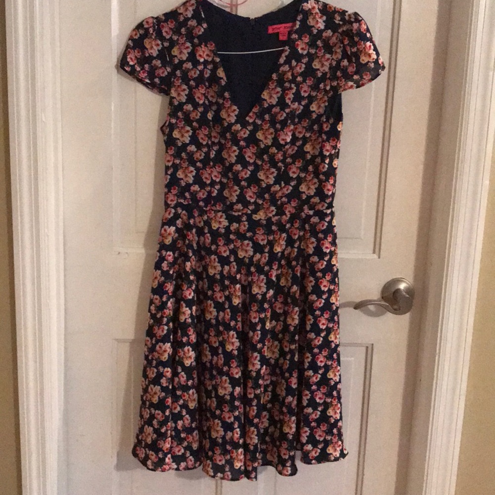 Betsey Johnson Navy Floral Dress